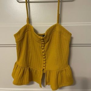 Mustard yellow FOREVER 21 crop top